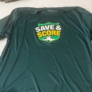 Port and Company Green 'Save & Score' Short Sleeve Tee